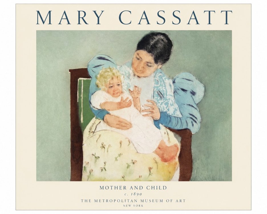 Mary Cassatt Mother and Child III No1 - Plakat