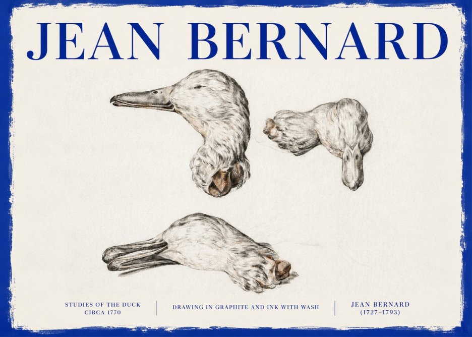 Jean Bernard Studies of the Duck No3 - Plakat
