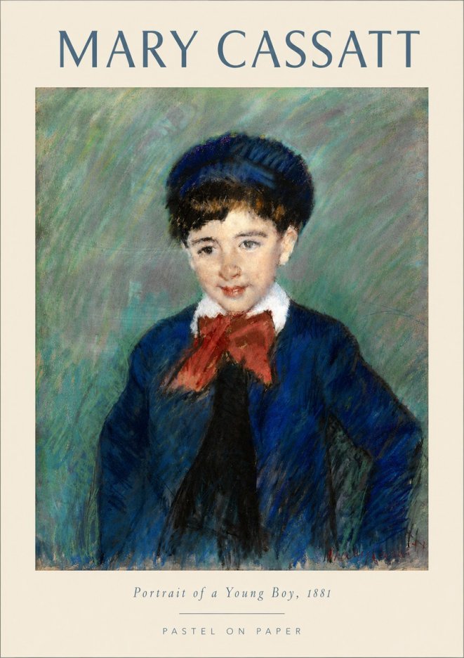 Mary Cassatt Portrait of a Young Boy, 1881 No4 - Plakat