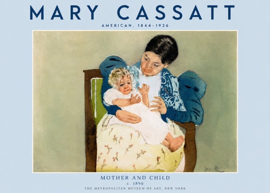 Mary Cassatt Mother and Child VIII No4 - Plakat