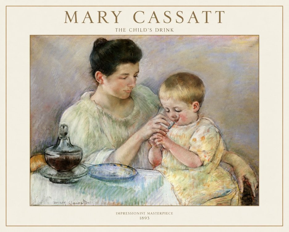 Mary Cassatt The Child's Drink No1 - Plakat