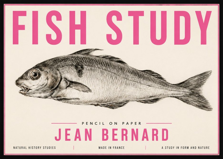Jean Bernard Fish Study III No5 - Plakat