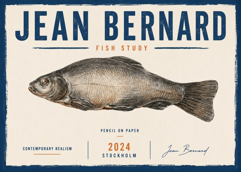 Jean Bernard Fish Study IV No6 - Plakat