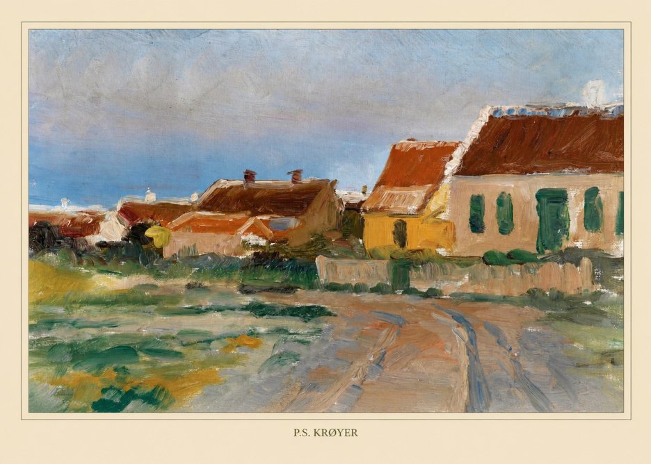 P.S. Krøyer Houses in Skagen No4 - Plakat