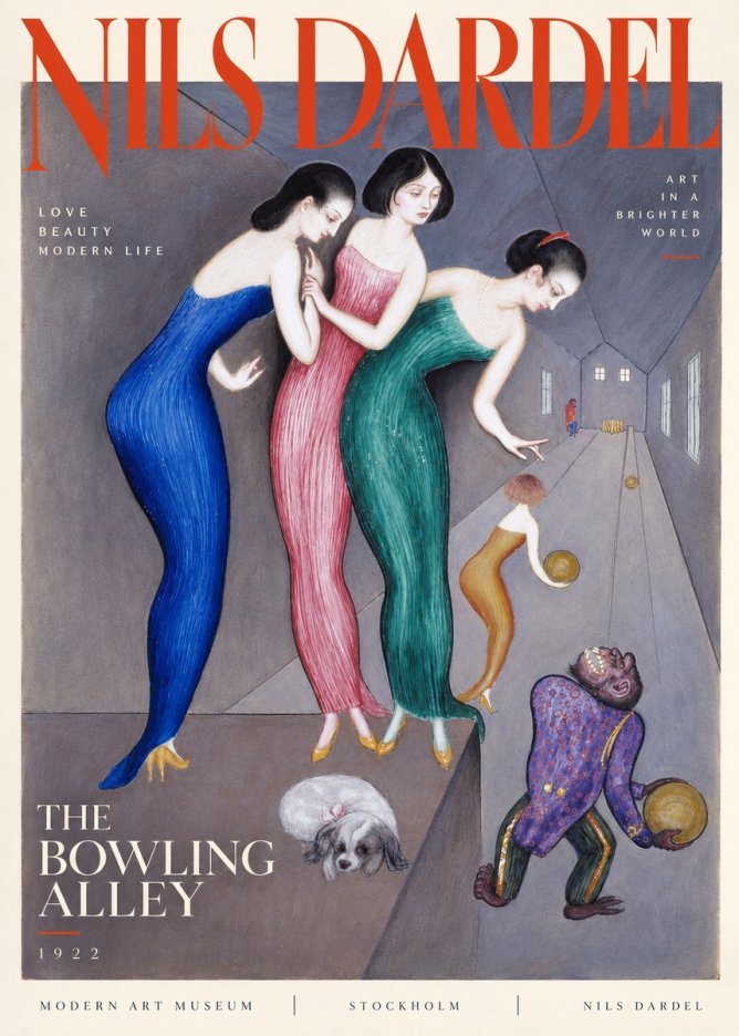 Nils Dardel Three Graces No4 - Plakat