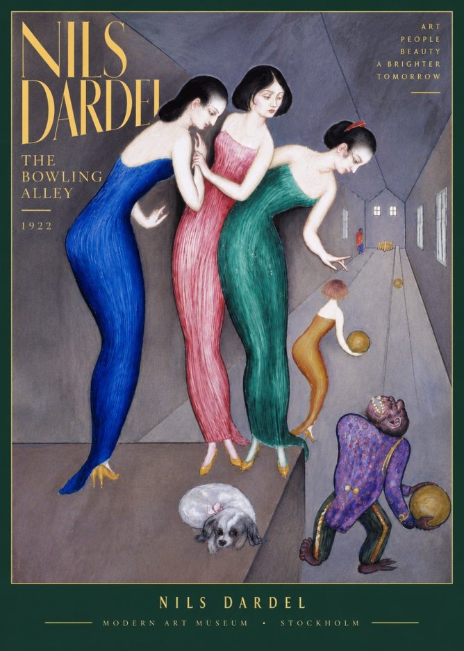 Nils Dardel Three Graces No6 - Plakat
