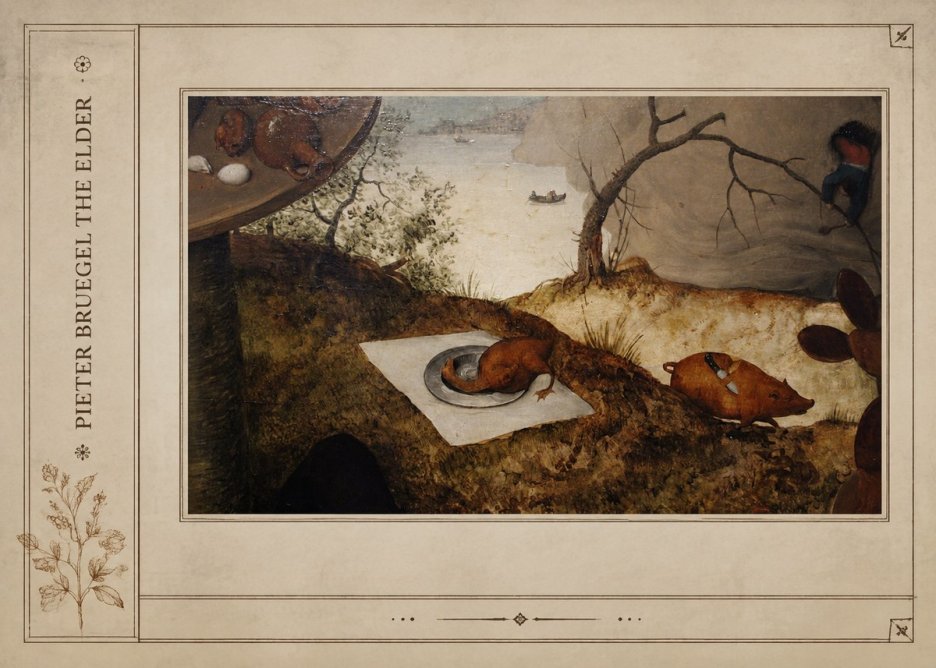 Pieter Bruegel The Pig Is Stabbed No2 - Plakat
