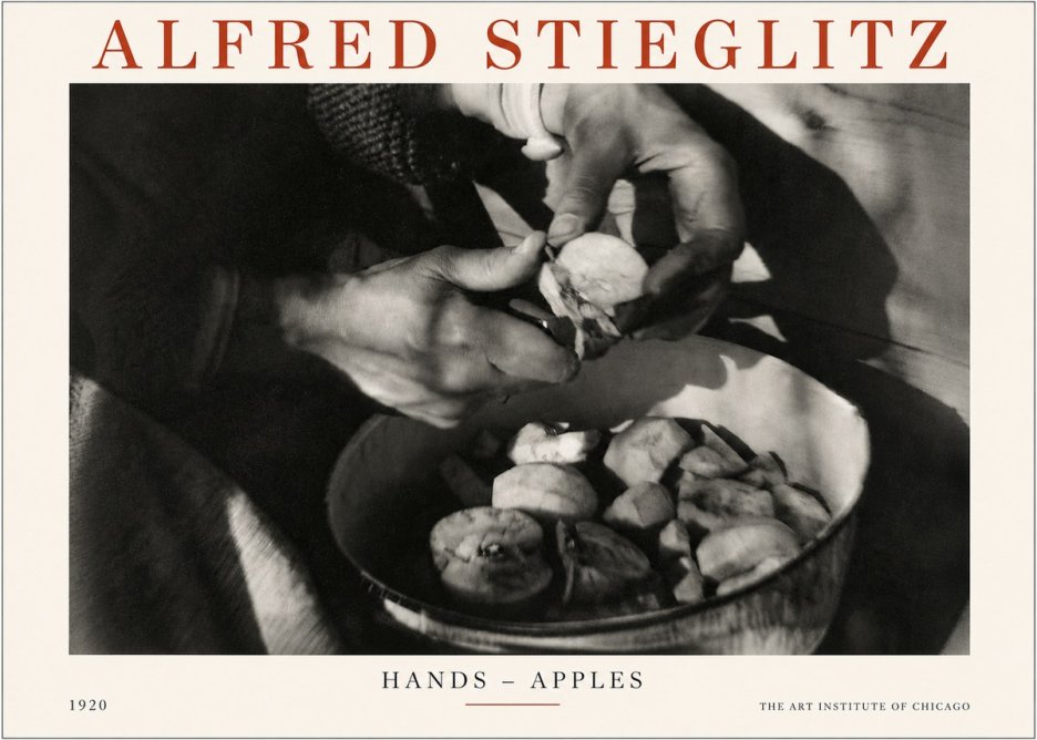 Alfred Stieglitz Hands - Apples No3 - Plakat