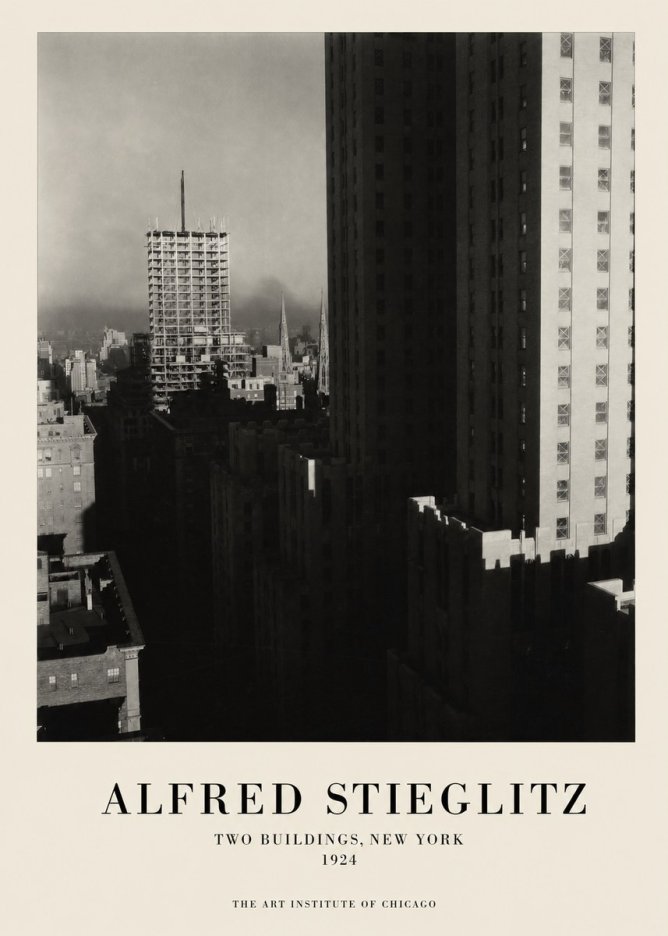 Alfred Stieglitz Two Buildings, New York No1 - Plakat