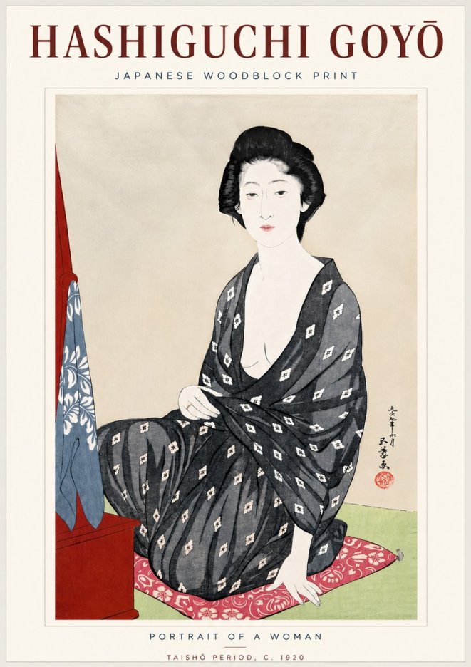 Hashiguchi Goyō Portrait of a Woman No4 - Plakat