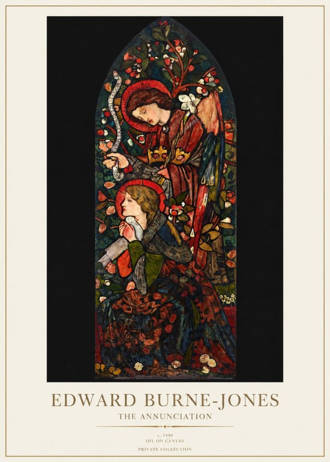Edward Burne-Jones The Annunciation I No1 - Plakat