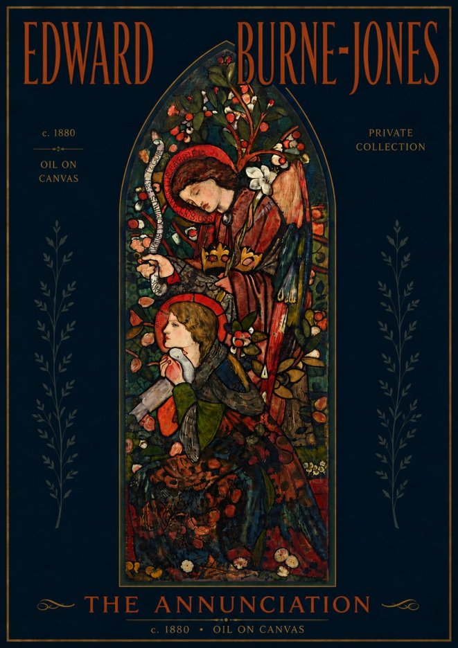 Edward Burne-Jones The Annunciation I No5 - Plakat