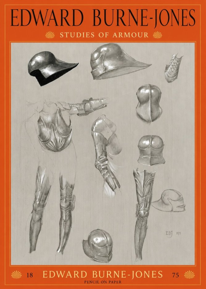 Edward Burne-Jones Studies of Armour No2 - Plakat