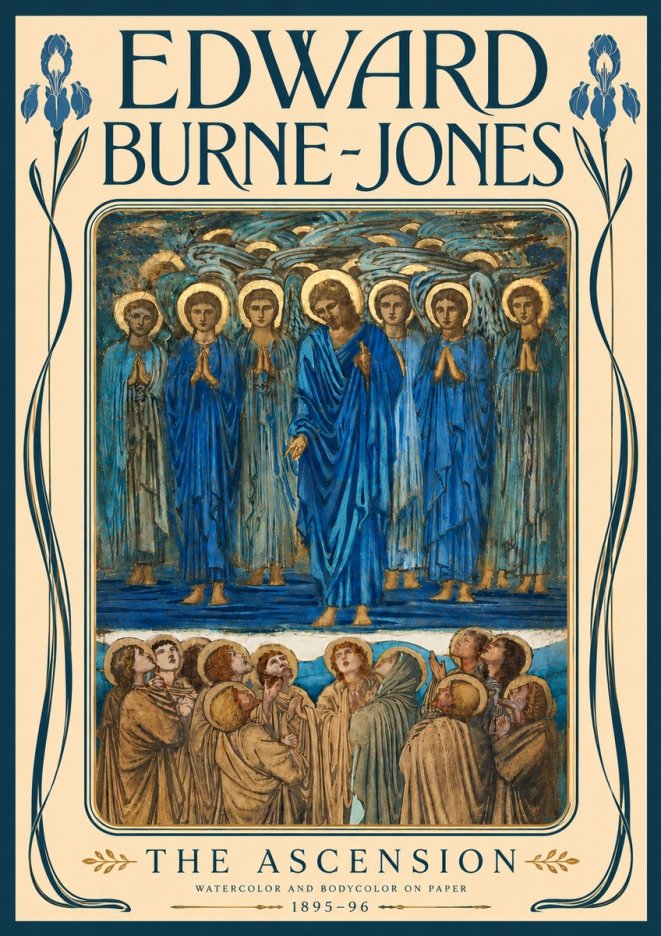 Edward Burne-Jones The Ascension No6 - Plakat