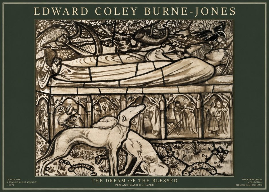 Edward Burne-Jones The Dream of the Blessed No1 - Plakat