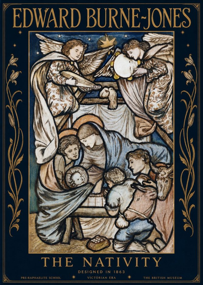 Edward Burne-Jones The Nativity No3 - Plakat