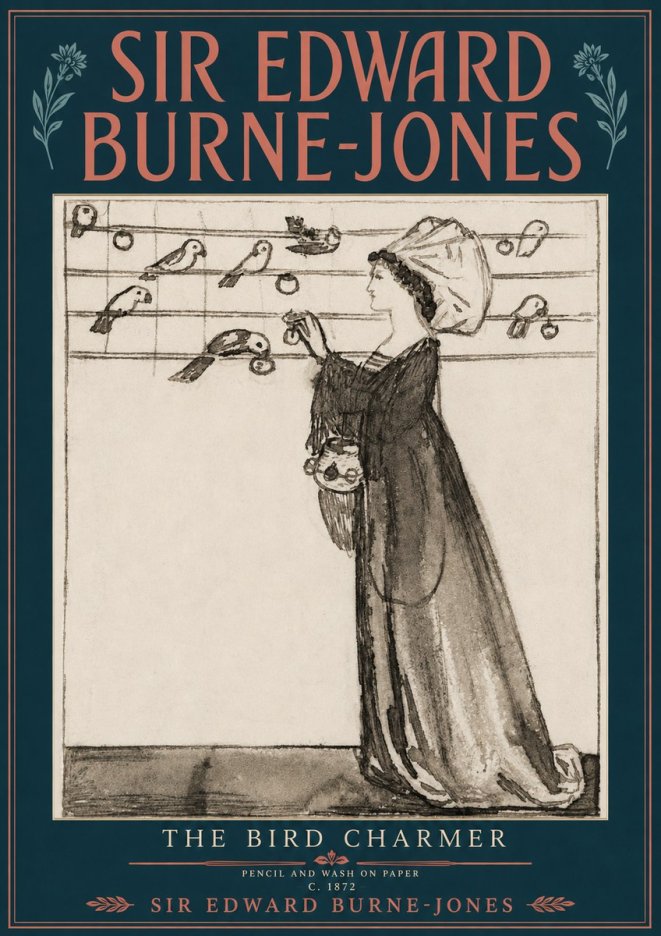 Edward Burne-Jones The Bird Charmer No4 - Plakat