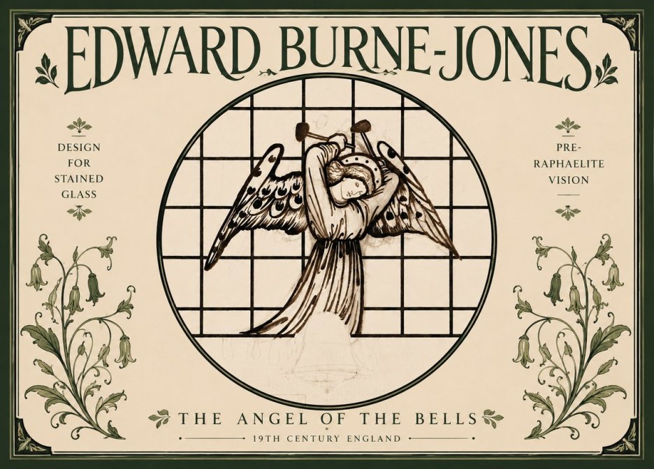 Edward Burne-Jones The Angel of the Bells No5 - Plakat