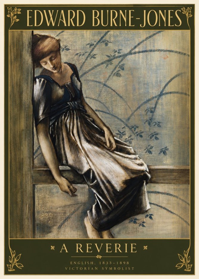 Edward Burne-Jones A Reverie No3 - Plakat