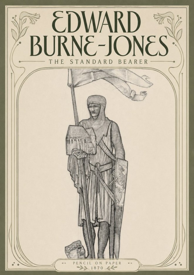 Edward Burne-Jones The Standard Bearer No4 - Plakat
