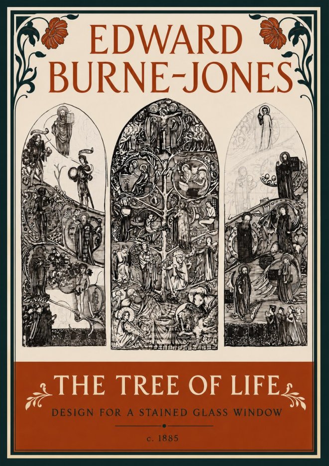 Edward Burne-Jones The Tree of Life No4 - Plakat