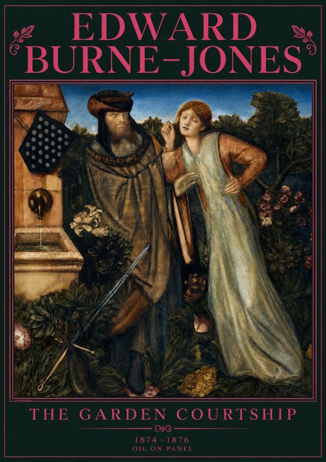 Edward Burne-Jones The Garden Courtship No4 - Plakat