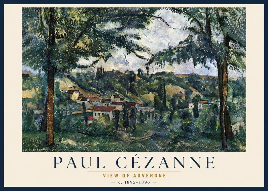 Paul Cézanne View of Auvergne No3 - Plakat