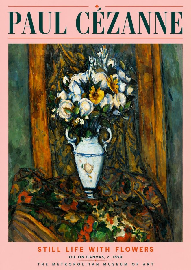 Paul Cézanne Still Life with Flowers No4 - Plakat