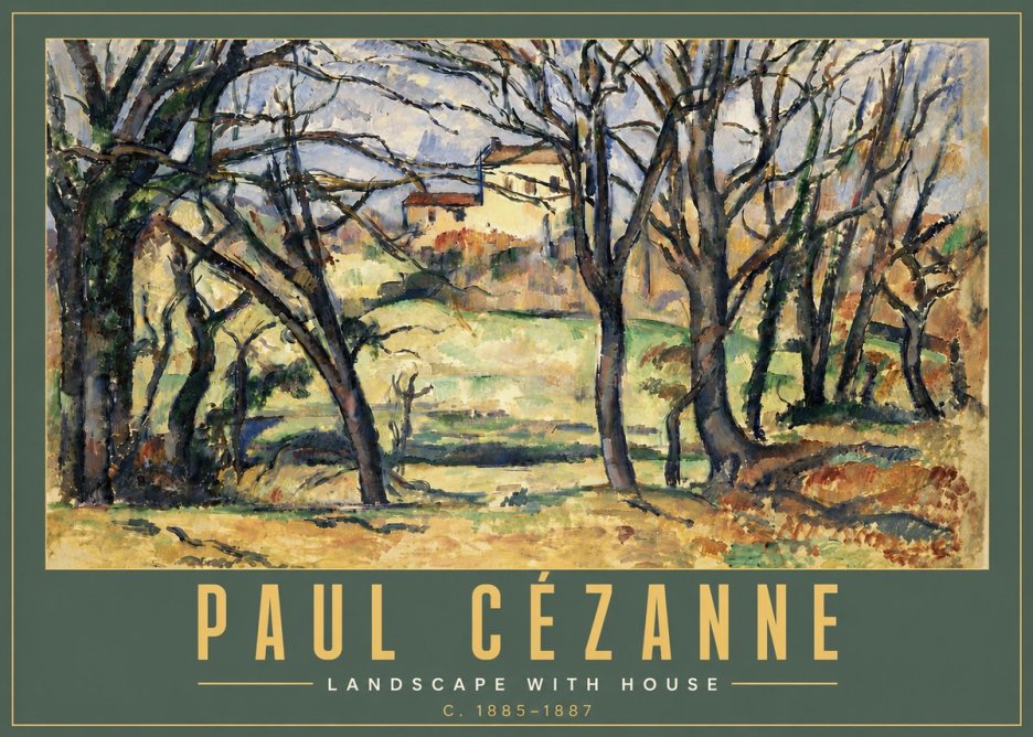 Paul Cézanne Landscape with House No6 - Plakat