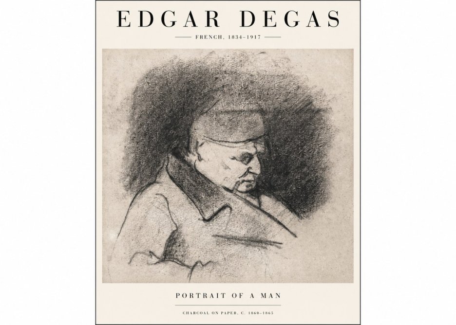 Edgar Degas Portrait of a Man No1 - Plakat
