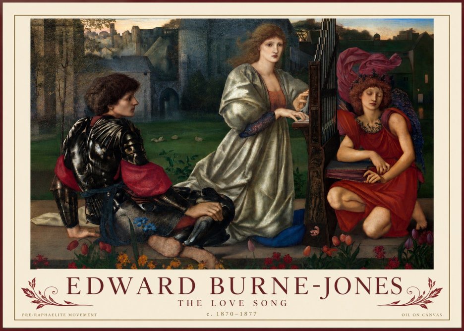 Edward Burne-Jones The Love Song No3 - Plakat