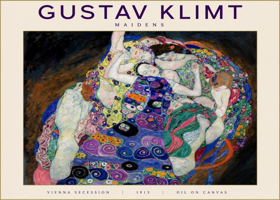 Klimt Maidens No2 - Plakat