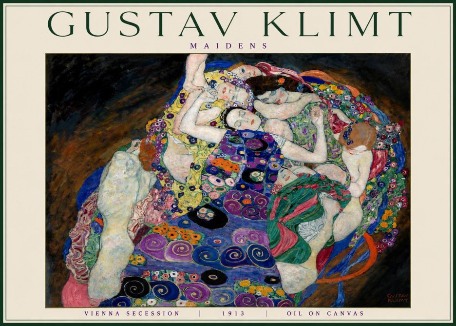 Klimt Maidens No4 - Plakat