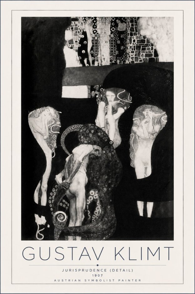 Klimt Jurisprudence (Detail) No3 - Plakat