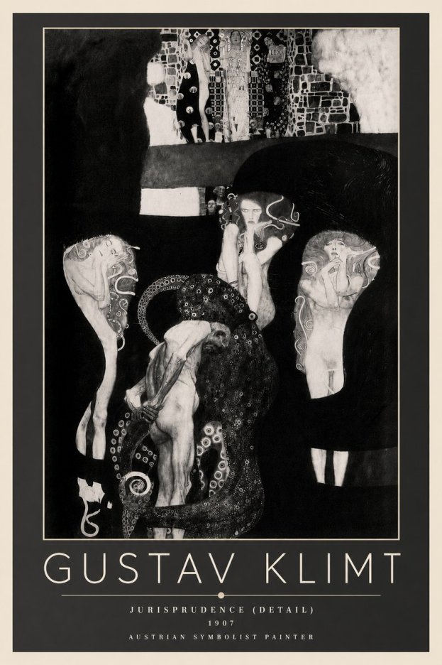 Klimt Jurisprudence (Detail) No5 - Plakat