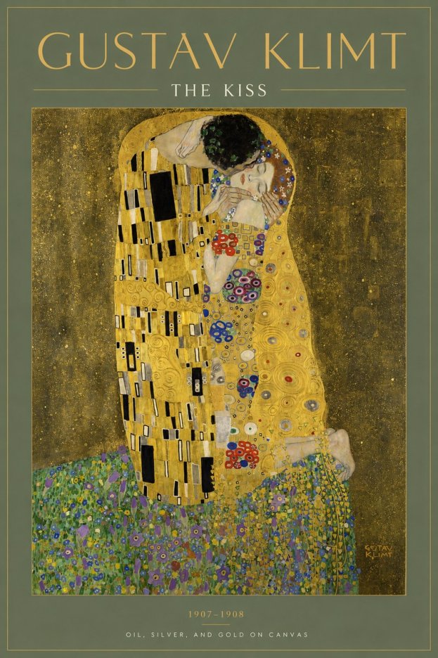Klimt The Kiss No4 - Plakat