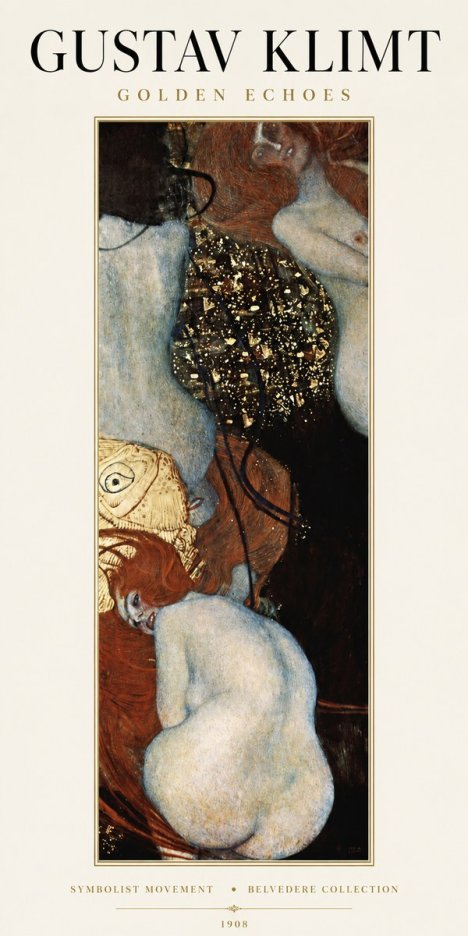 Klimt Golden Echoes No1 - Plakat