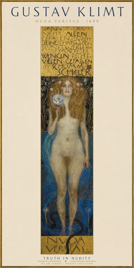 Klimt Nuda Veritas No3 - Plakat