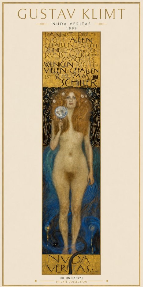 Klimt Nuda Veritas No6 - Plakat