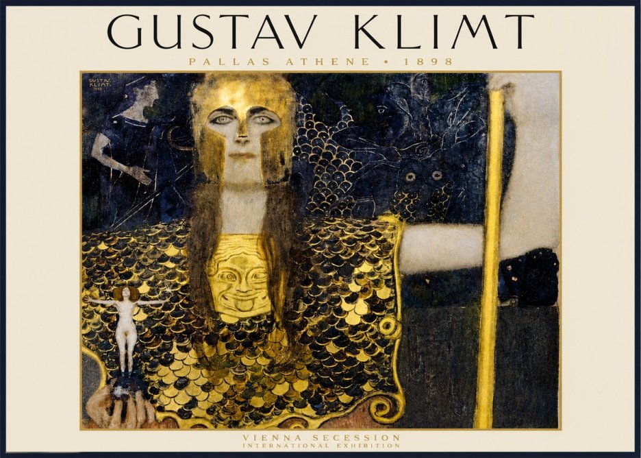 Klimt Pallas Athene No2 - Plakat