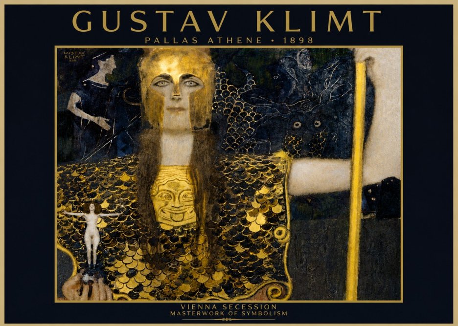 Klimt Pallas Athene No4 - Plakat