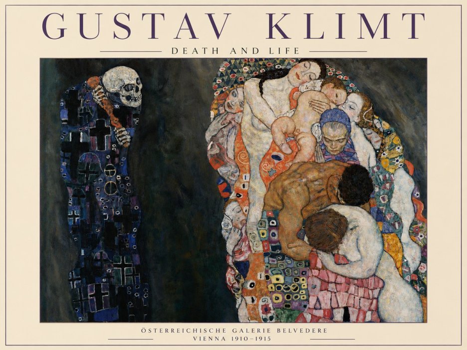 Klimt Death and Life No3 - Plakat