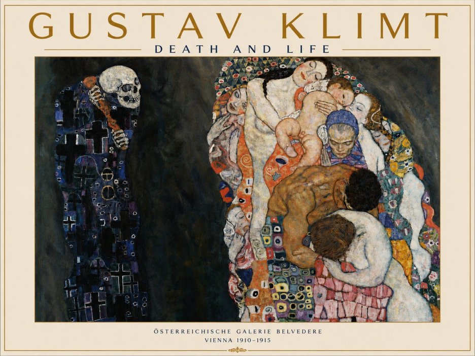 Klimt Death and Life No4 - Plakat