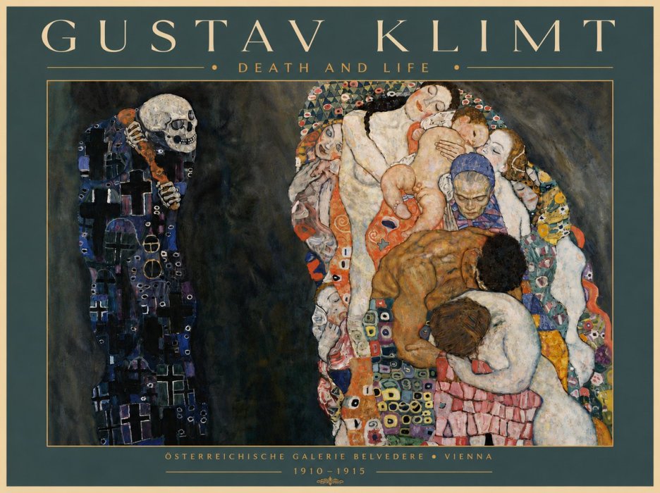 Klimt Death and Life No6 - Plakat