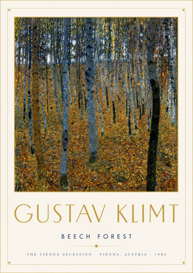 Klimt Beech Forest No4 - Plakat