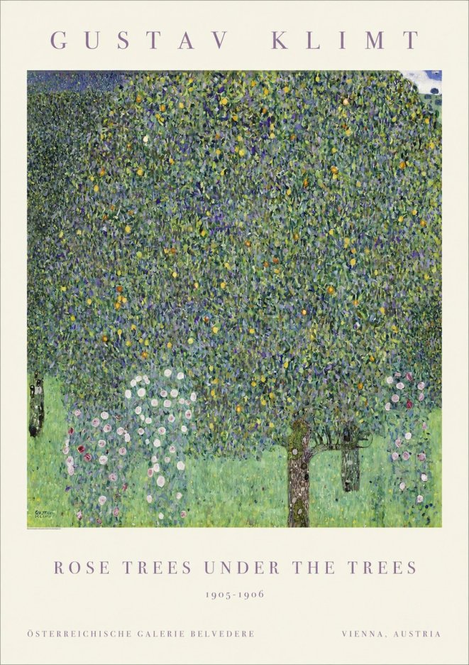 Klimt Rose Trees Under the Trees No1 - Plakat