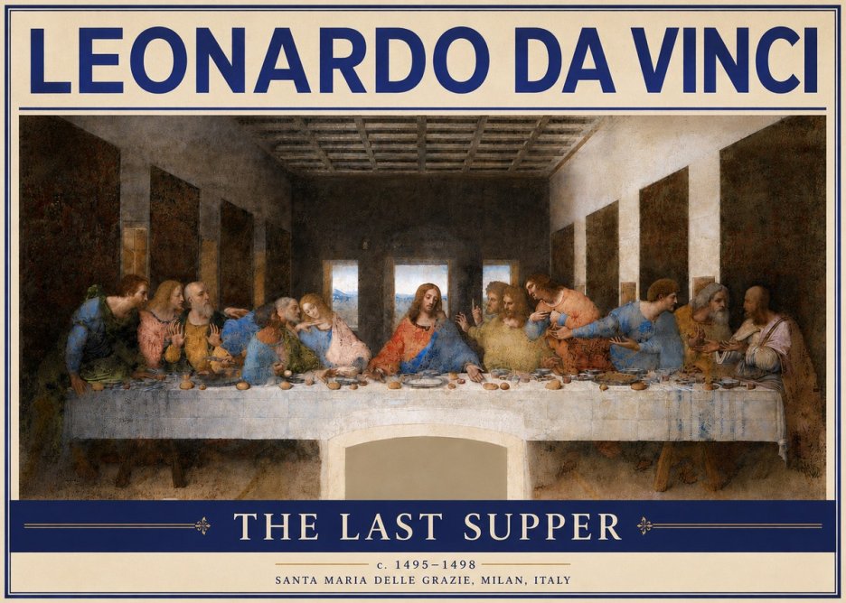 Leonardo da Vinci The Last Supper No4 - Plakat