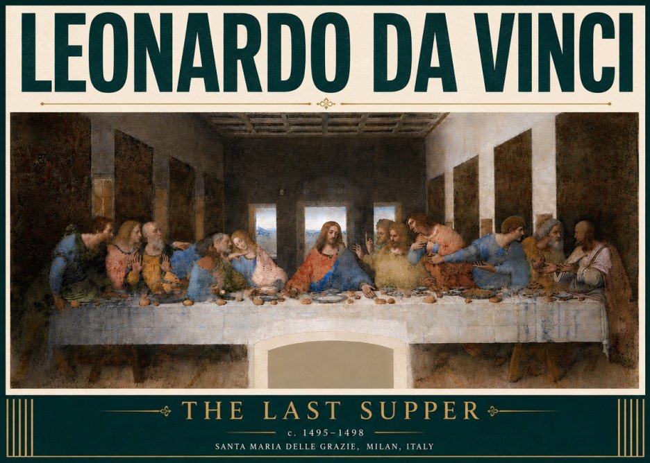 Leonardo da Vinci The Last Supper No6 - Plakat