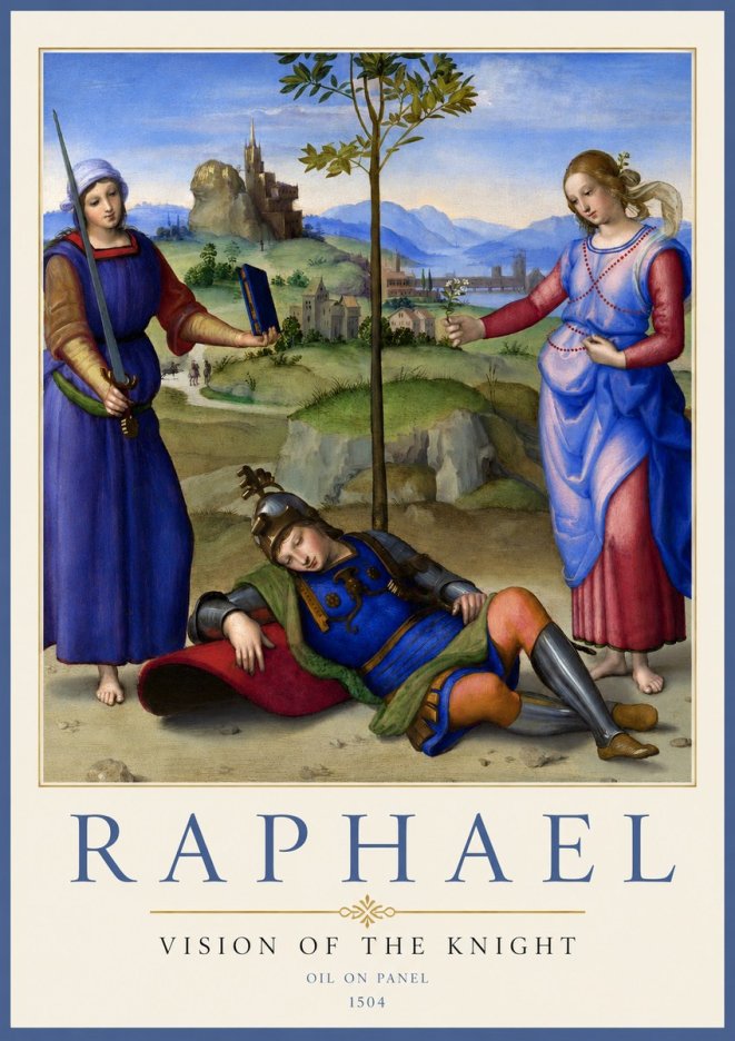 Raphael Vision of the Knight No2 - Plakat
