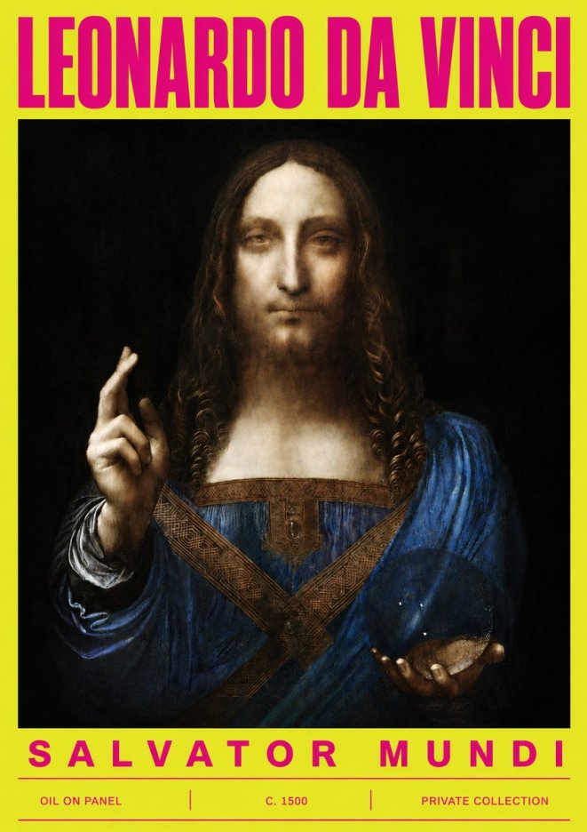 Leonardo da Vinci Salvator Mundi No5 - Plakat